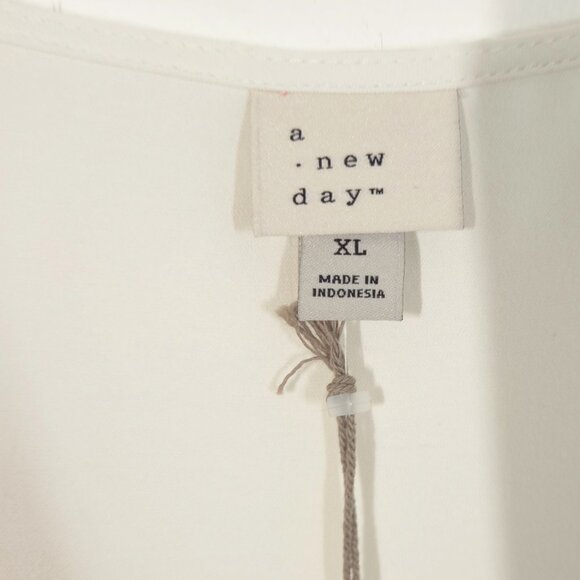 a new day Cream V Neck Flowy Tank Top - Picture 2 of 6